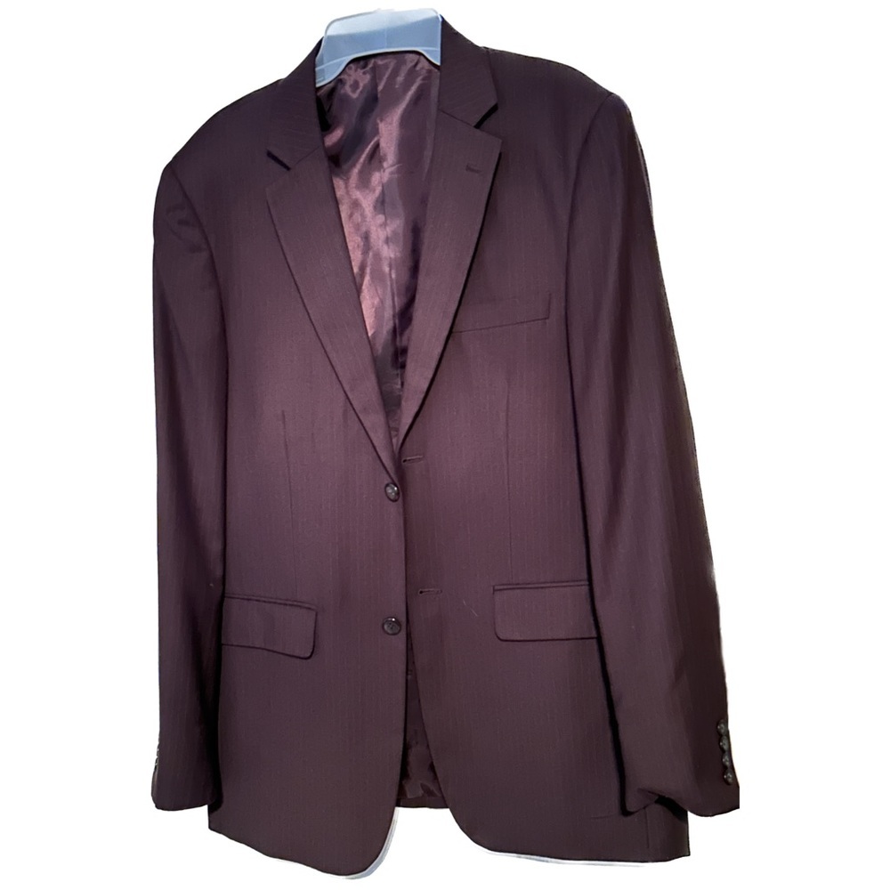 Vitali Brown Pinstripe Blazer 2 Button Single Breasted Blazer L40 W34